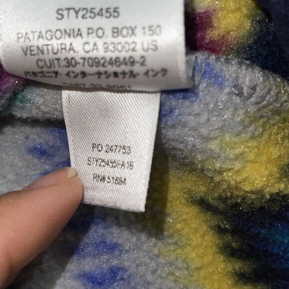 Patagonia Synchilla Womens Pullover Fleece Snap Geometric Size Medium M - Picture 11 of 13